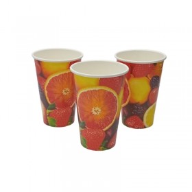 Pahare carton 330ml - 12oz fructe D80 (50buc) Produse 13,39 lei