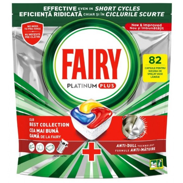 Fairy Platinum Plus Anti-Dual, 82 spalari, detergent vase Detergenti de vase 116,94 lei