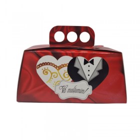Cutii prajituri, carton, marturii, Two Hearts, 17*10 cm (100buc) Produse 358,09 lei