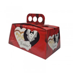 Cutii prajituri, carton, marturii, Two Hearts, 17*10 cm (100buc) Produse 358,09 lei