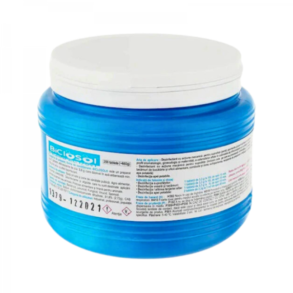 Biclosol, dezinfectant efervescent, clorigen, 200 tablete Produse 56,55 lei