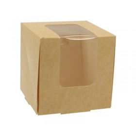 Cutii carton natur, cu fereastra, 10x10x10cm (50buc) Produse 72,10 lei