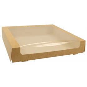 Cutii carton natur, cu fereastra, 28x28x5cm (25buc) Produse 72,69 lei