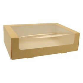 Cutii carton natur, cu fereastra, 27x27x10cm (25buc) Produse 125,19 lei