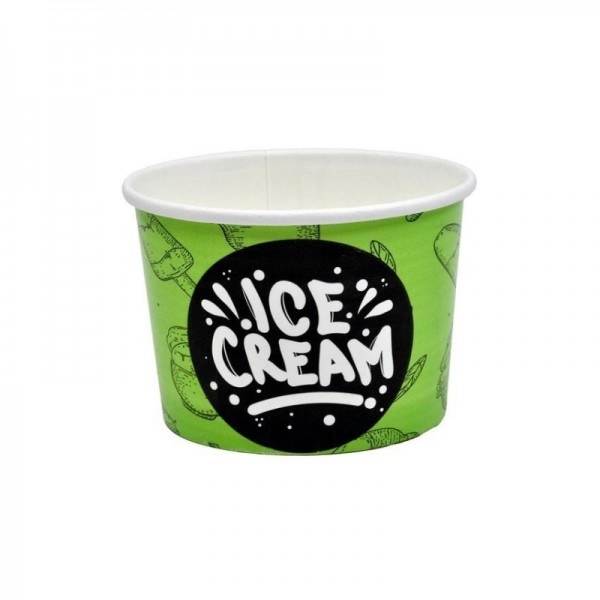 Cupe inghetata, carton verde, Ice Cream, 200ml (50buc) Cupe de inghetata 16,07 lei
