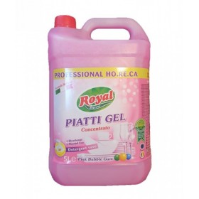 Royal Piatti Gel, Pink Bubblegum, detergent de vase profesional, bicarbonat si musetel eco, 5L Produse 59,99 lei