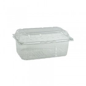 Caserole fructe, cu capac, 400cc, H58 (100buc) Produse - 1 Caserole de 400 grame, perforate si cu capac atasat, produse din pla