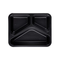 Caserole negre, termosudabile, 3 compartimente, H40mm, 50buc Produse 18,22 lei