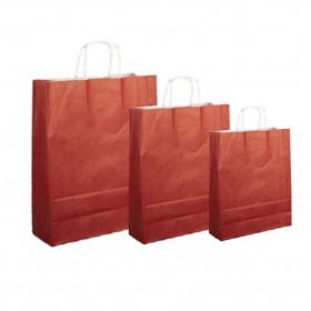 Punga hartie alba, design bordo, maner snur, 25x14xh30cm, 100buc Pungi transport 148,72 lei