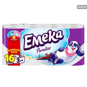 Emeka Paradise, role hartie igienica alba, 3 straturi, 16role Produse 27,77 lei