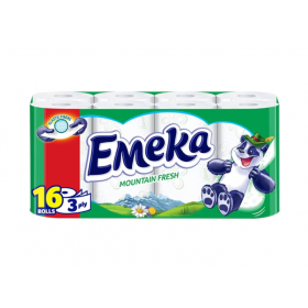 Emeka Mount Fresh, role hartie igienica alba, 3 straturi, 16role Produse 27,77 lei