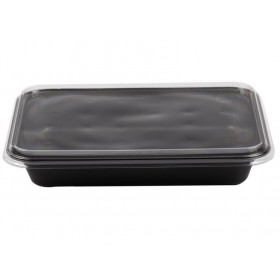 Caserole negre capac plat, termo., 17*22cm, meniu, 1 comp. (50buc) Caserole termorezistente 44,08 lei