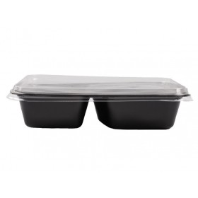 Caserole negre capac plat, termo., 17*22cm, meniu, 3 comp. (50buc) Caserole termorezistente 44,08 lei