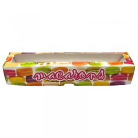Cutii macarons, carton personalizat, 25.8*5*h5 cm (100buc) Produse 260,98 lei