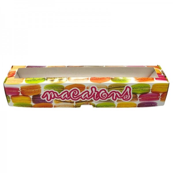 Cutii macarons, carton personalizat, 25.8*5*h5 cm (100buc) Produse 260,98 lei