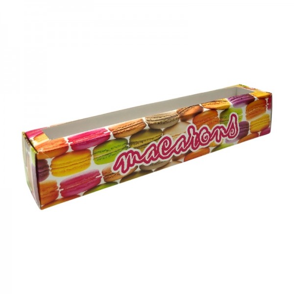 Cutii macarons, carton personalizat, 25.8*5*h5 cm (100buc) Produse 260,98 lei