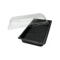 Caserole Sushi, negre, capac inalt, 214*134*H43 mm (100buc) Caserole Sushi, negre, capac inalt, 214*134*H43 mm (100buc)