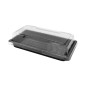 Caserole Sushi, negre, capac inalt, 214*134*H43 mm (100buc) Caserole Sushi, negre, capac inalt, 214*134*H43 mm (100buc)