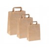 Punga hartie natur, maner plat, 22x11xh28cm, 250buc Pungi kraft cu maner 115,36 lei