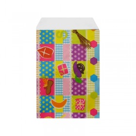 Punga hartie alba cerata, design multicolor, 9x15cm, 200buc Pungi mercerie 27,06 lei