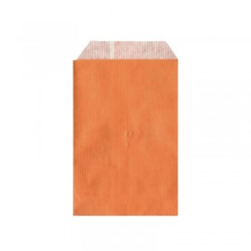 Punga hartie alba cerata, design portocalie, 7x12cm, 250buc Pungi mercerie 27,87 lei