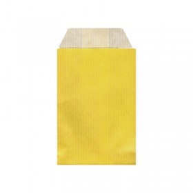 Punga hartie alba cerata, design galben, 7x12cm, 250buc Pungi mercerie 27,06 lei