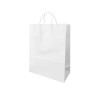 Punga hartie alba, maner sfoara, 25x14xh30cm, 100buc Pungi albe cu maner 121,38 lei