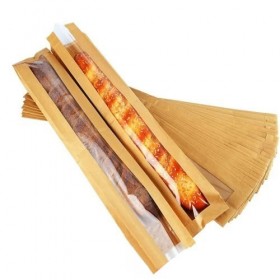 Punga kraft cu fereastra de 4cm, bagheta, 12x5xh31cm, 1000buc Pungi cu fereastra 143,65 lei