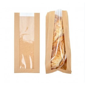 Punga kraft cu fereastra de 6cm, 18x6xh43cm, 1000buc Pungi cu fereastra 249,25 lei