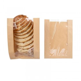 Punga kraft cu fereastra de 10cm, paine, 23x4xh33cm, 1000buc Pungi cu fereastra 234,26 lei