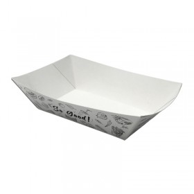 Barcuta mica, carton alb, design urban, 600cc, 165*115*h40 mm (250buc) Produse 50,80 lei