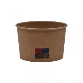 Bol supa, carton kraft, cu capac, 473ml|16oz (25buc) Produse 8,99 lei