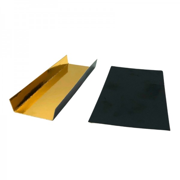 Tavite ecler, negre|aurii, carton laminat, 13*4.5*h1.5 cm (200buc) Produse 26,30 lei