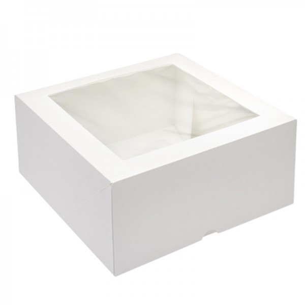 Cutie mini prajituri, carton alb cu fereastra, 24x22x h11 cm (25buc) Produse 68,06 lei
