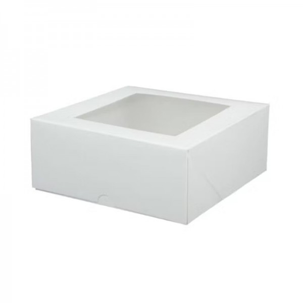 Cutie mini prajituri, carton alb cu fereastra, 14x10x h10 cm (25buc) Produse 29,47 lei