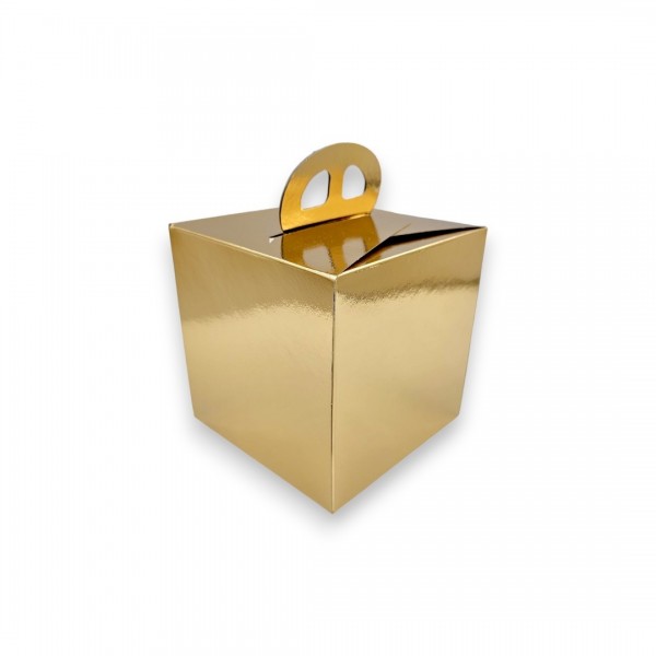 Cutii tort, Gold Square, cu maner, 12*12*h12 cm (25buc) Cutii personalizate 27,65 lei