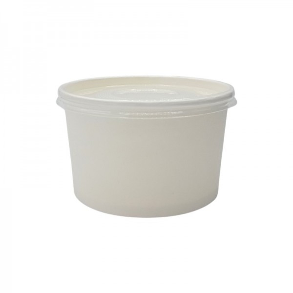Bol supa + capac, carton alb, 480ml, 50buc Produse 16,66 lei