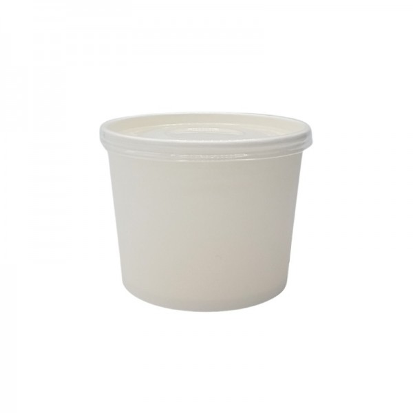 Bol supa + capac, carton alb, 520ml, 50buc Produse 17,99 lei