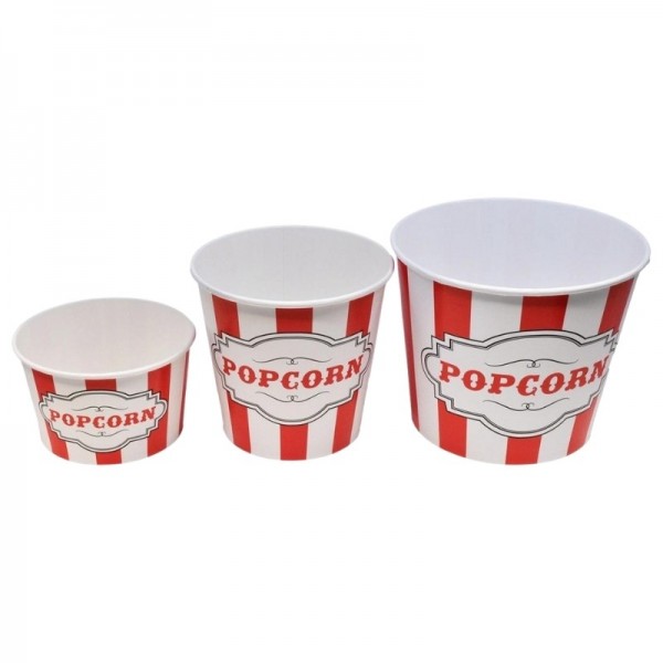 Cutie popcorn, 4000cc, carton personalizat, D210*H172 mm, 25buc Popcorn si Vata pe bat 48,26 lei
