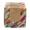 Cutii prajituri, carton color, cu fereastra, 10x10x10cm (50buc) Cutii prajituri 70,69 lei