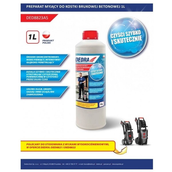 Dedra solutie profesionala decapanta si dezincrustanta de beton, 1L Produse 37,40 lei