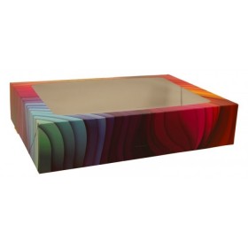 Cutie mini prajituri, carton cu fereastra, Waves, 28x20x h6cm, 25buc Produse 57,20 lei
