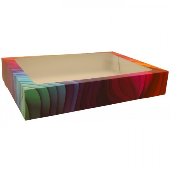 Cutie mini prajituri, carton cu fereastra, Waves, 35x25x h6cm, 25buc Produse 78,00 lei