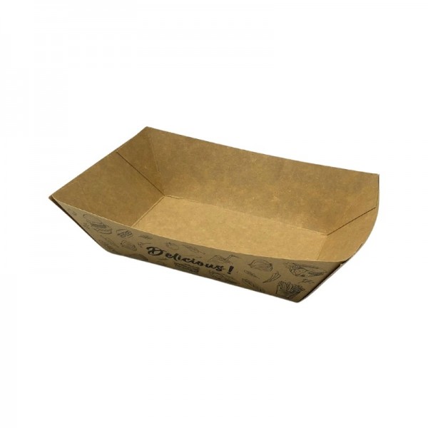 Barcuta mare, carton kraft, design urban, 800cc, 165*115*h40 mm (250buc) Produse 80,56 lei