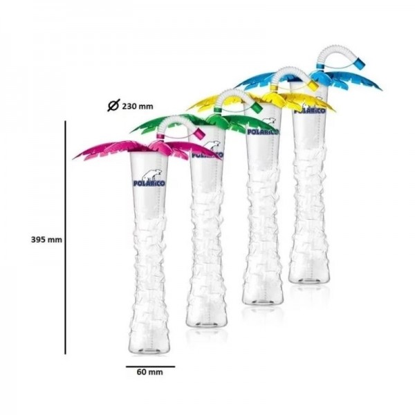 Pahare plastic, capac palmier, mix culori, 500ml, 54buc Produse 421,12 lei