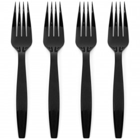 Furculite plastic negru, reutilizabile, 180mm, 100buc Produse 6,93 lei