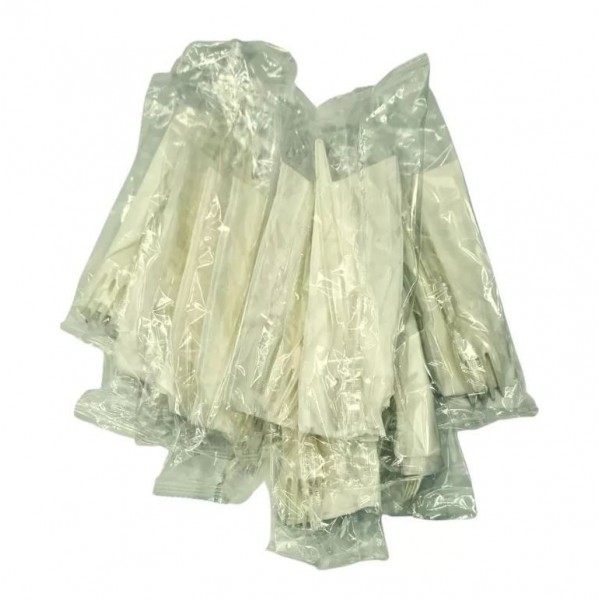 Set tacamuri reutilizabile, crem, furculita + servetel, 100buc Produse 14,99 lei