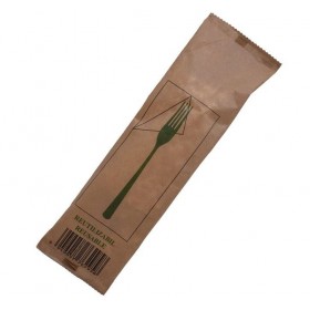 Set tacamuri reutilizabile, crem, in hartie, furculita + servetel, 100buc Produse 26,12 lei