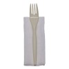 Set tacamuri reutilizabile, crem, furculita + servetel, 100buc Produse 14,99 lei