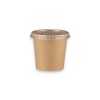 Sosiera carton kraft, cu capac transparent, 100ml|4oz, 100buc Produse 30,05 lei